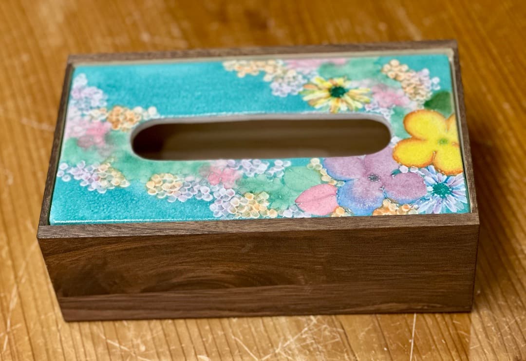 【値下げ】新品　工房ゆずりは　ティッシュBOX　カバー　花柄　プレゼントゆー05