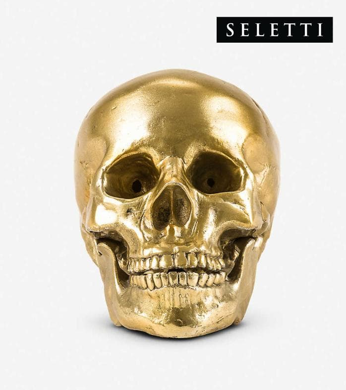 ◆SELETTI  アルミニウムスカルオブジェ20㎝