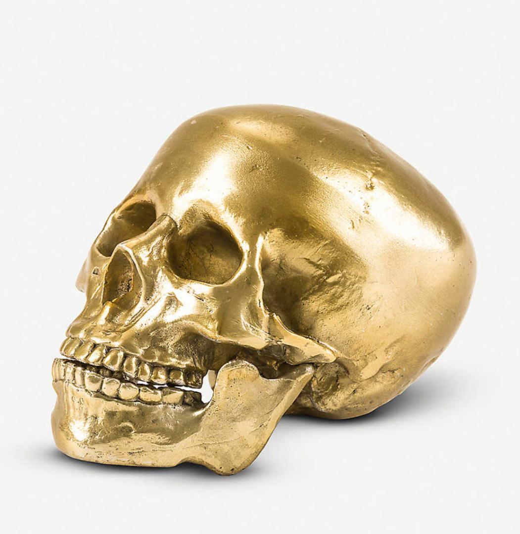 ◆SELETTI  アルミニウムスカルオブジェ20㎝