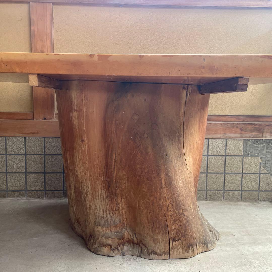 【銘木】欅 無垢一枚板 センターテーブル 注文品 特注品 珍品 昭和レトロ