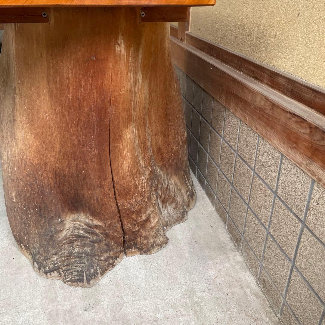 【銘木】欅 無垢一枚板 センターテーブル 注文品 特注品 珍品 昭和レトロ