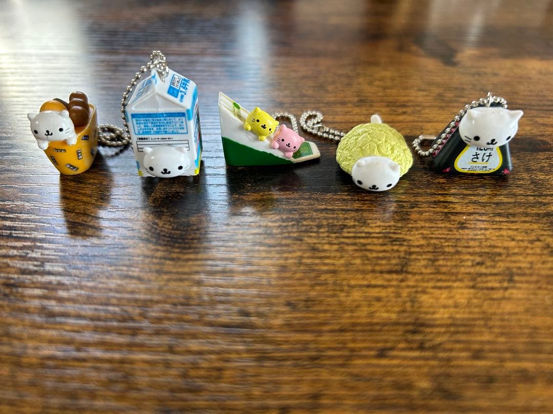 にゃんにゃんにゃんこ　ローソンコラボ　ストラップ5個セット 平成レトロ　激レア