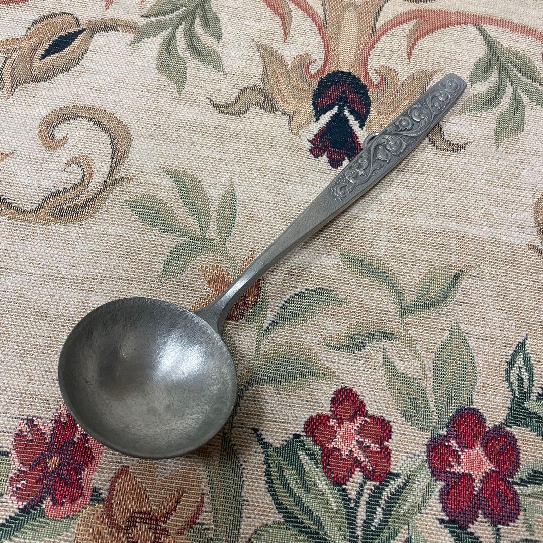 レトロ　セット　ノルウェー製　ピュータースプーン　テーブルスプーン　サラダトング