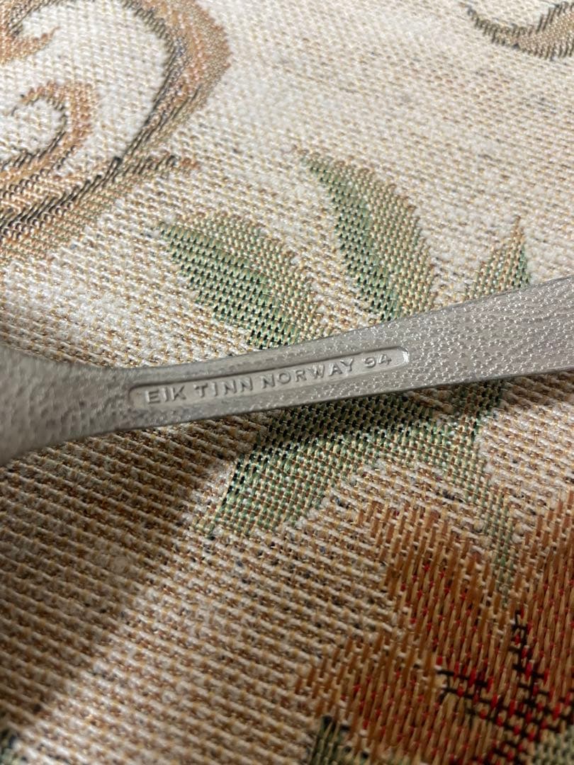 レトロ　セット　ノルウェー製　ピュータースプーン　テーブルスプーン　サラダトング