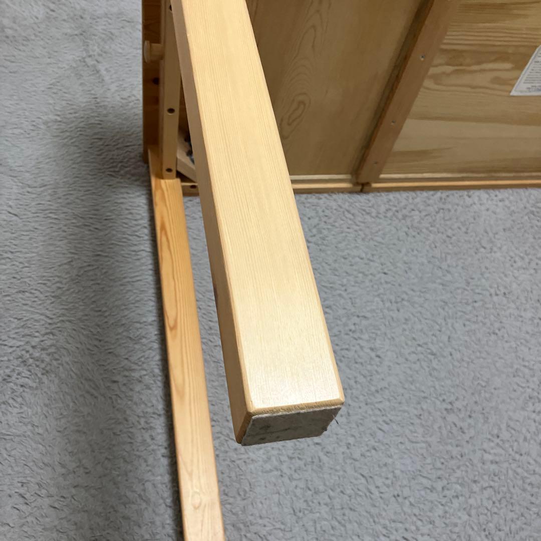 無印良品　学習机　パイン材　パソコンディスク