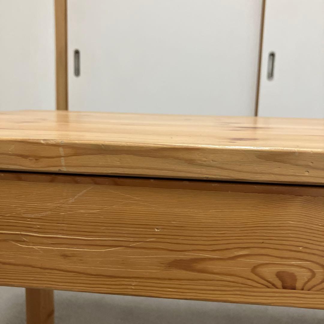 無印良品　学習机　パイン材　パソコンディスク