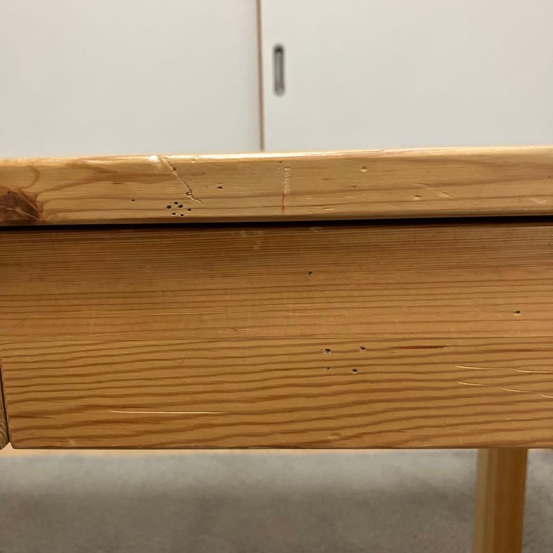 無印良品　学習机　パイン材　パソコンディスク