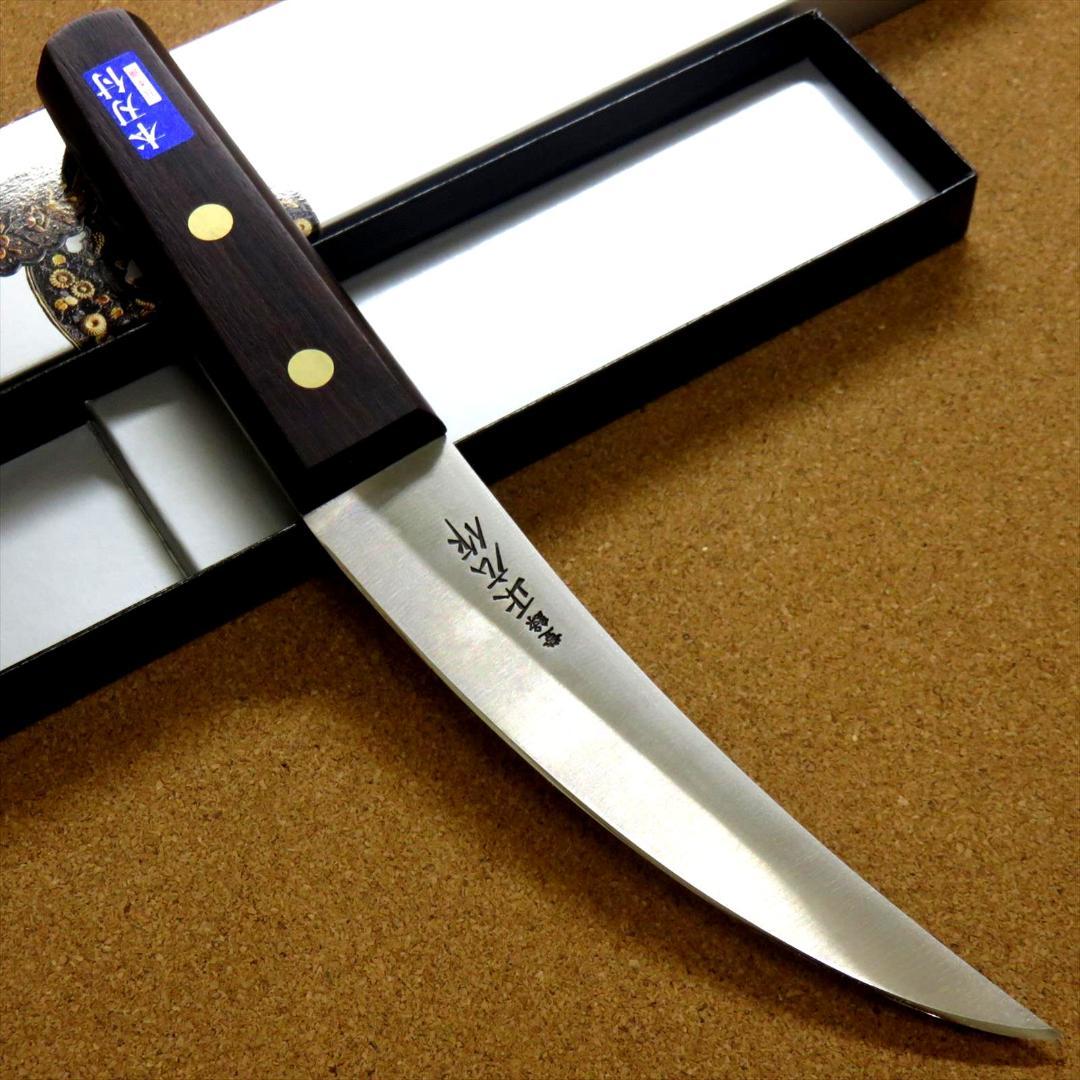 関の刃物 頭取り 150mm 正広 日本鋼 ハガネ 肉解体 狩猟包丁 右利 片刃