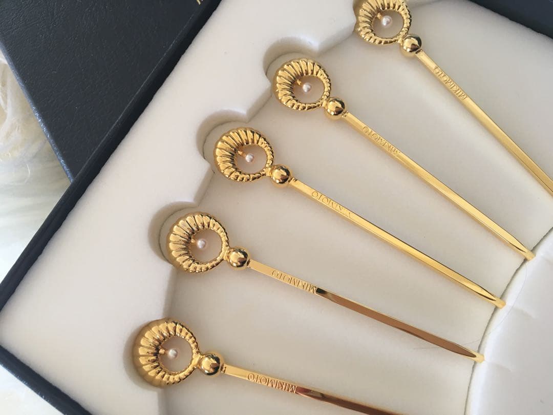 MIKIMOTO パール付き 菓子楊枝 5本セット