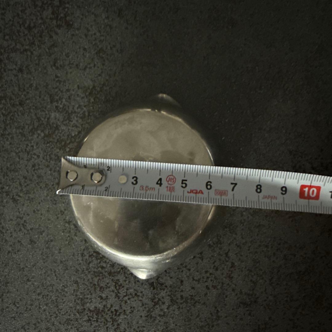 北欧　デンマーク　アンティークのステンレス製片手鍋 木製ハンドル付き