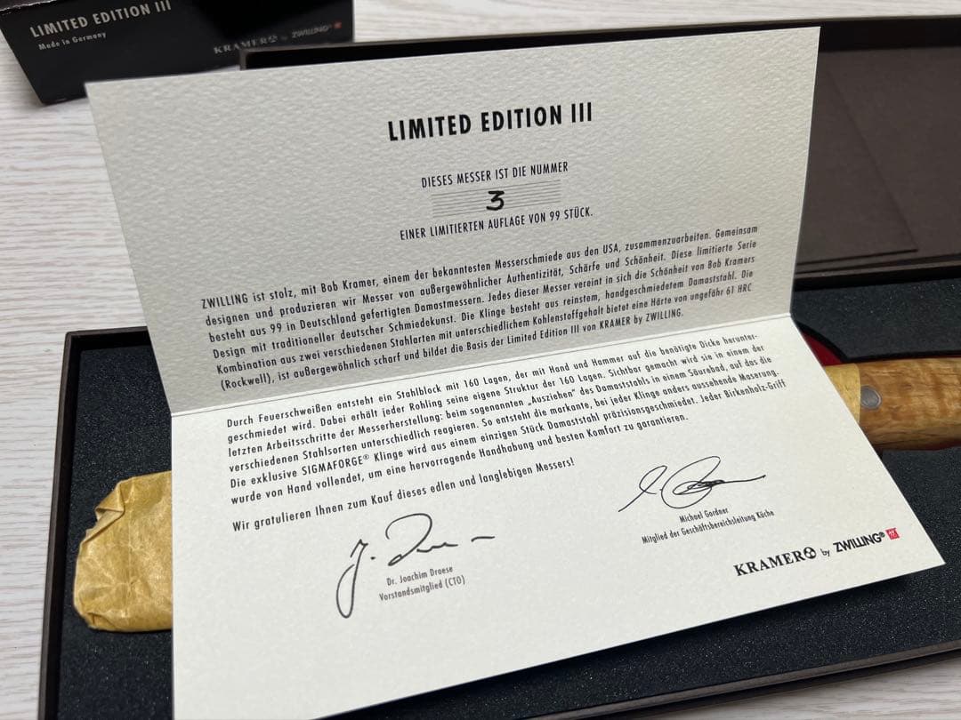 世界99本限定 日本3本限定 KRAMER LIMITED EDITION 3