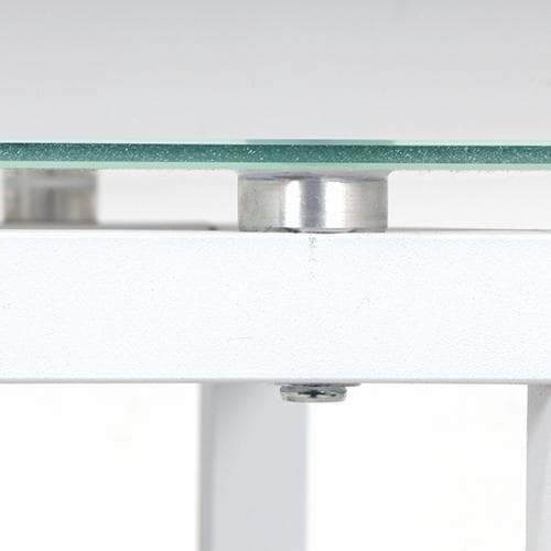 《新品・送料無料》ワークデスク ガラストップ 110×45cm ホワイト