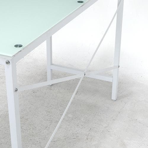 《新品・送料無料》ワークデスク ガラストップ 110×45cm ホワイト