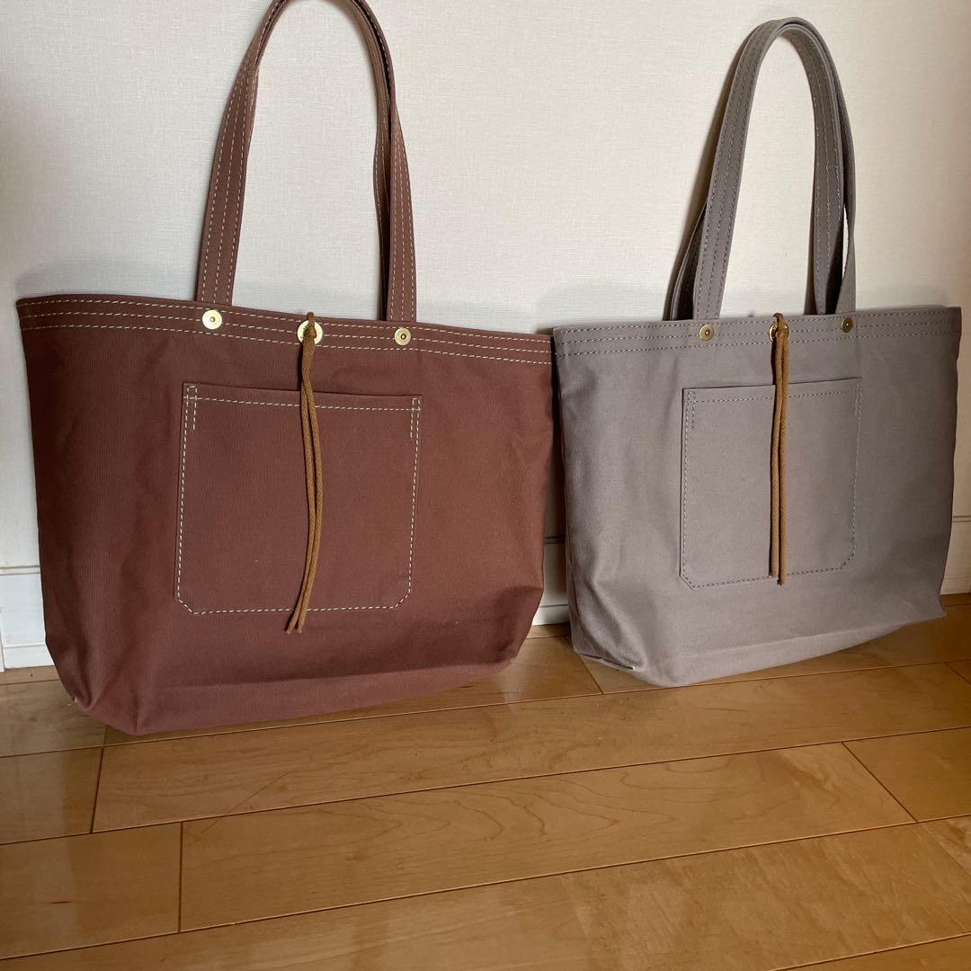 一澤帆布　17D グレー　こげ茶