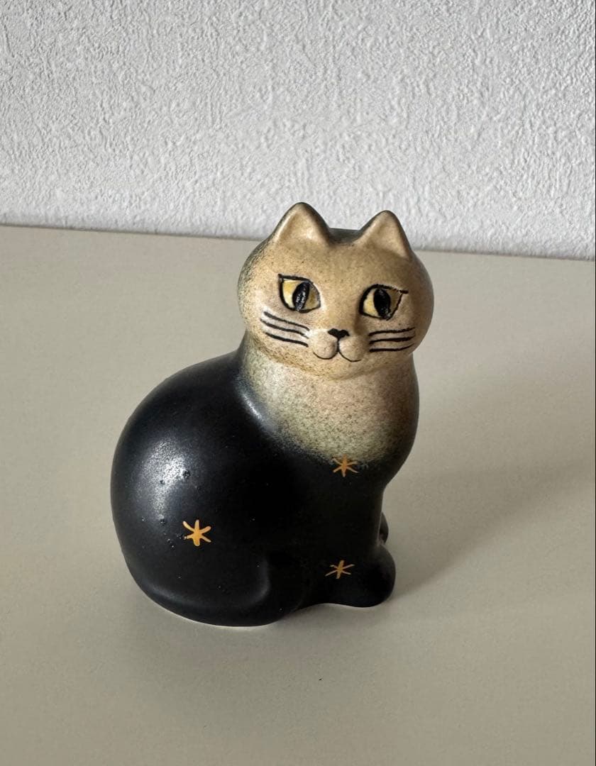 LISA LARSONリサラーソン 限定 猫 マンズ　スノーゴールド 置物