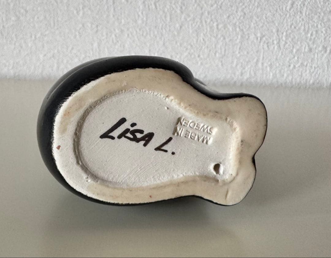 LISA LARSONリサラーソン 限定 猫 マンズ　スノーゴールド 置物