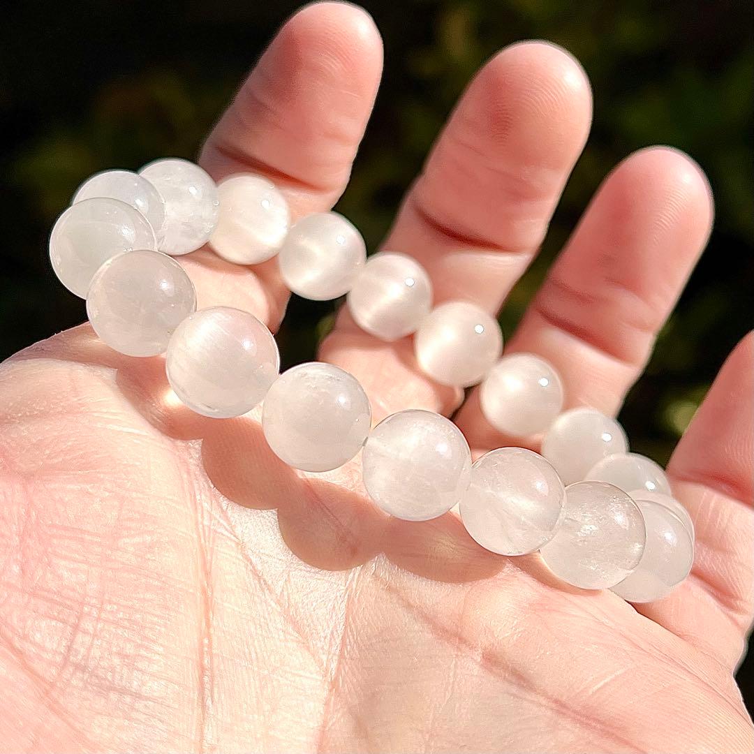 最高級　針並みが綺麗　ホワイトサゲニティッククォーツブレスレット 3