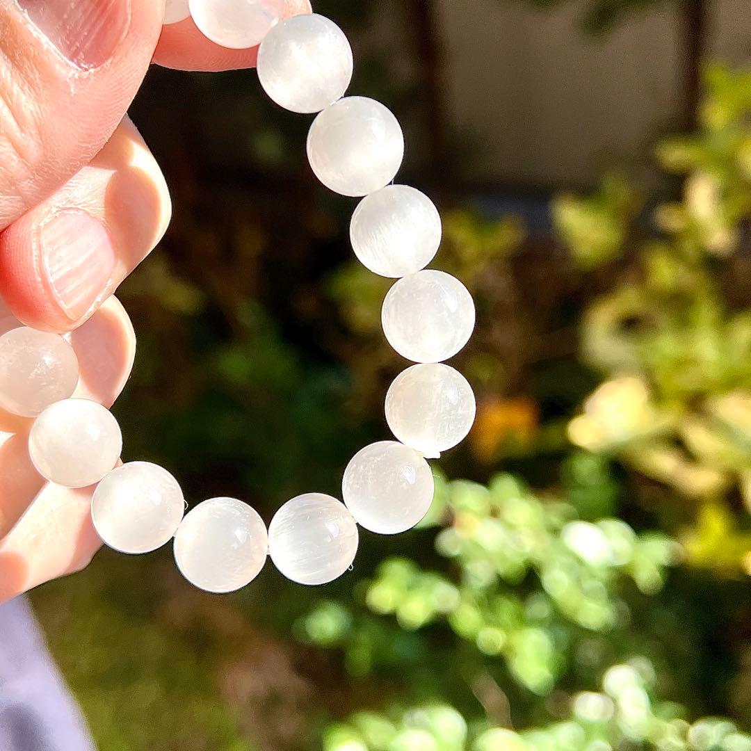 最高級　針並みが綺麗　ホワイトサゲニティッククォーツブレスレット 3