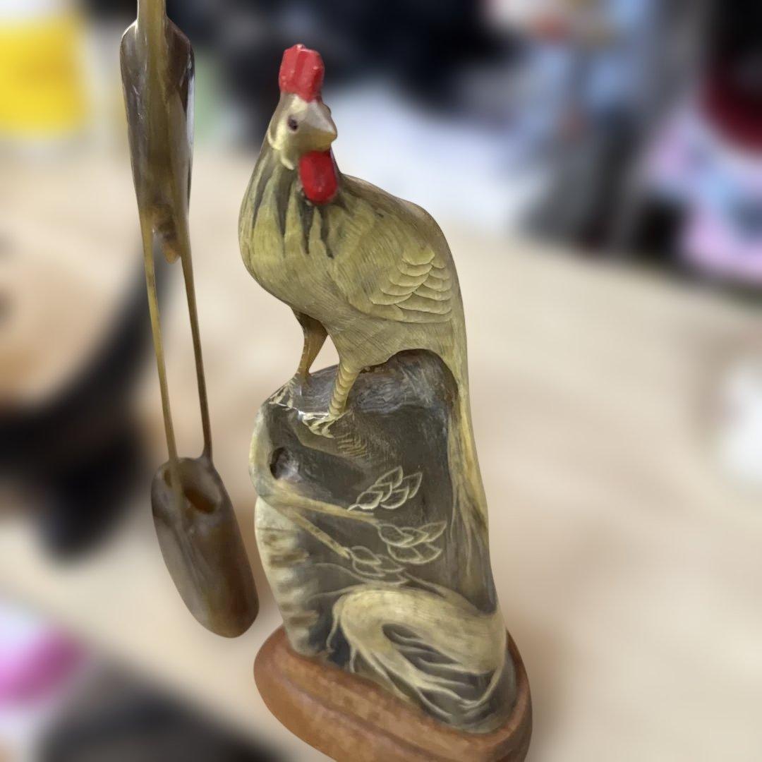 木製 鳥と魚の彫刻 置物7点セート - メルカリ