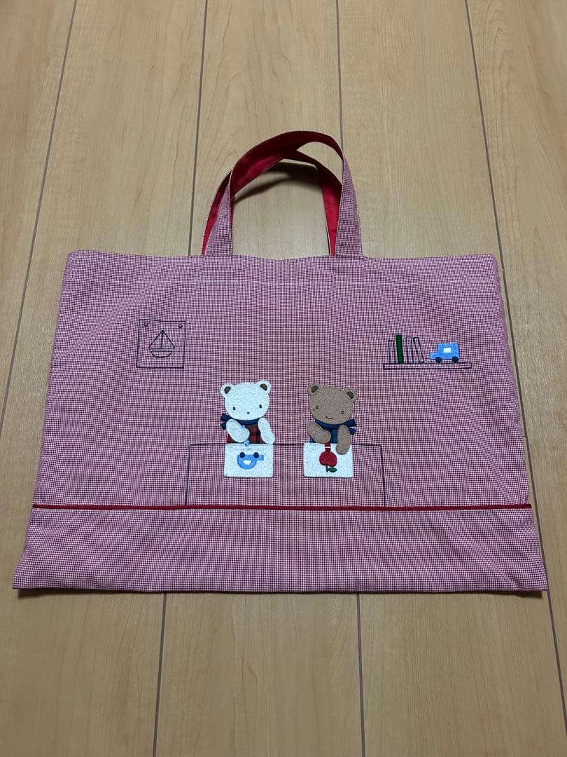 【美品】familiar ファミリア トートバッグ レッスンバッグ