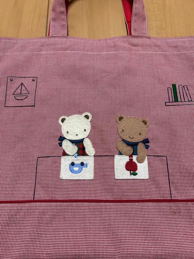 【美品】familiar ファミリア トートバッグ レッスンバッグ