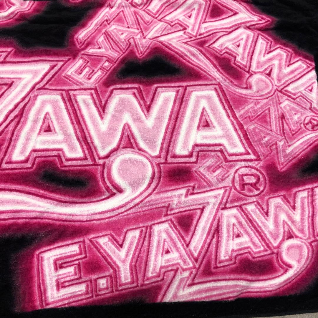 フォロー割□ 矢沢永吉 ジュニアビーチタオル E.YAZAWA ピンク ネオン