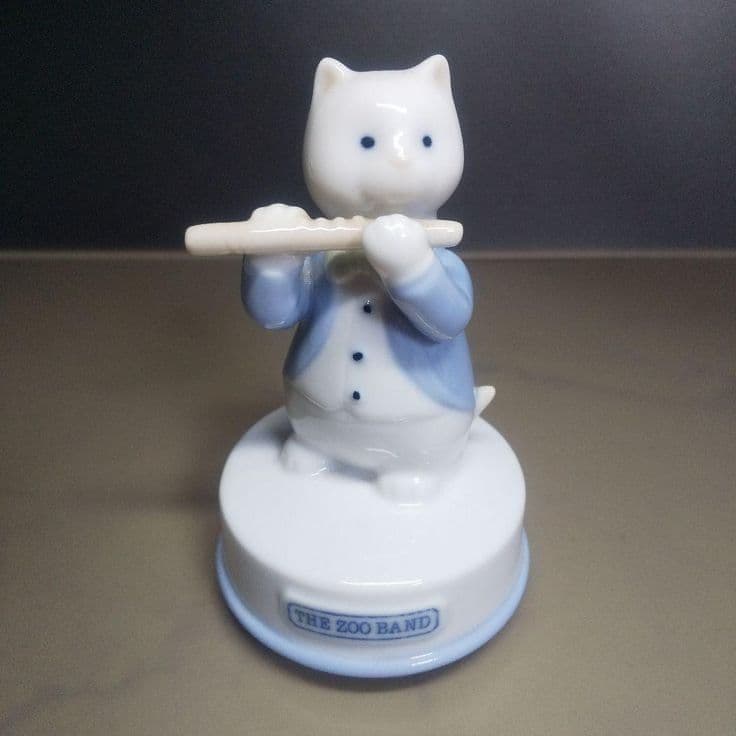 ▣ THE ZOO BAND 陶器 フィギュア オルゴール アンティーク