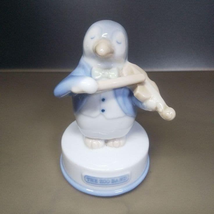 ▣ THE ZOO BAND 陶器 フィギュア オルゴール アンティーク