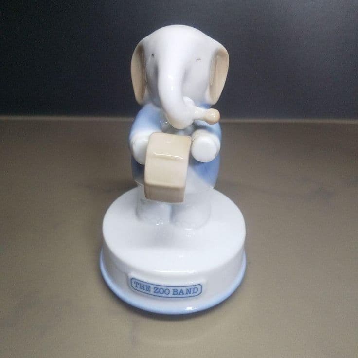 ▣ THE ZOO BAND 陶器 フィギュア オルゴール アンティーク