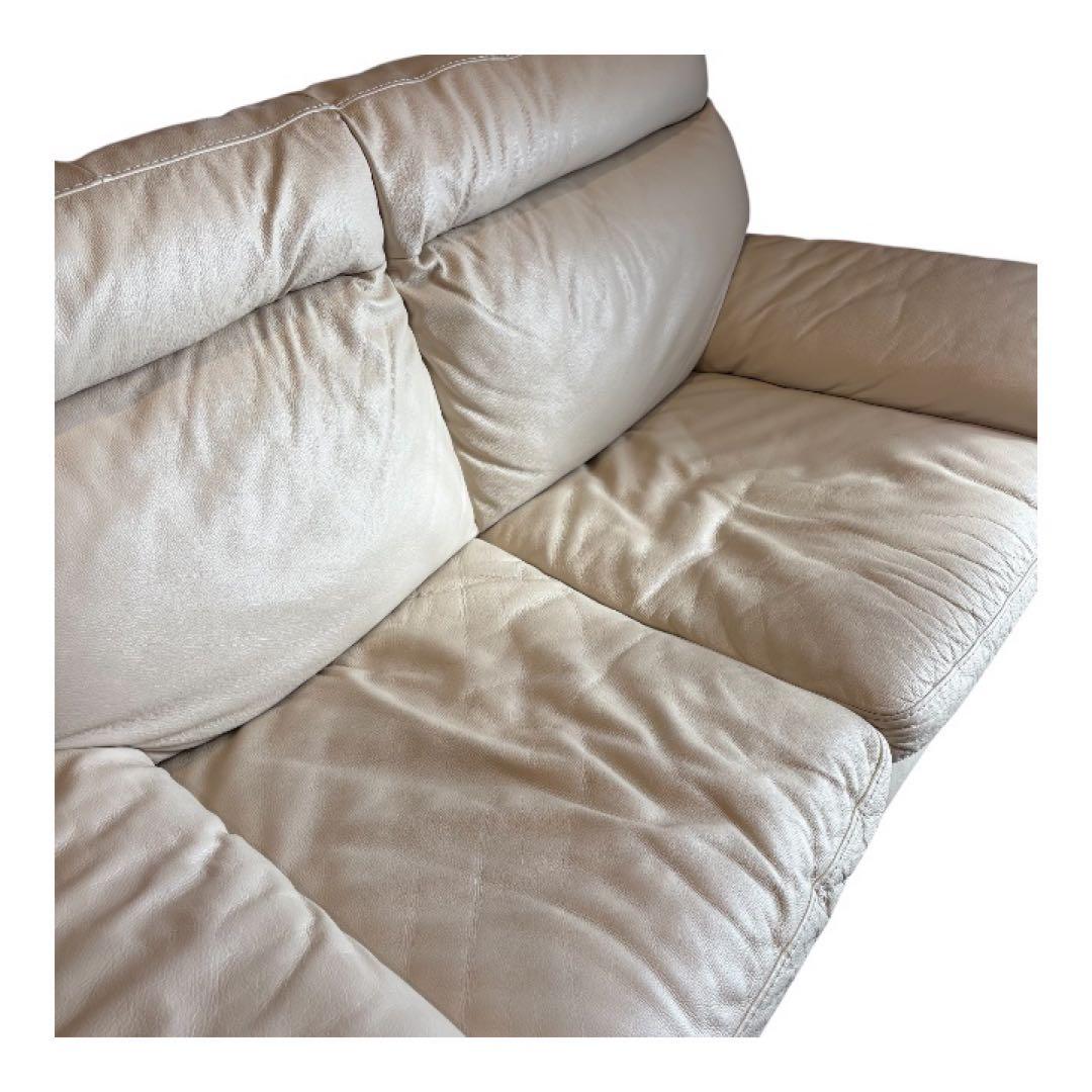 2人掛けソファ ニトリ B-637KD WH イタリアなめし 総革