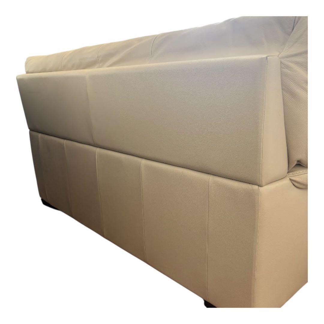 2人掛けソファ ニトリ B-637KD WH イタリアなめし 総革