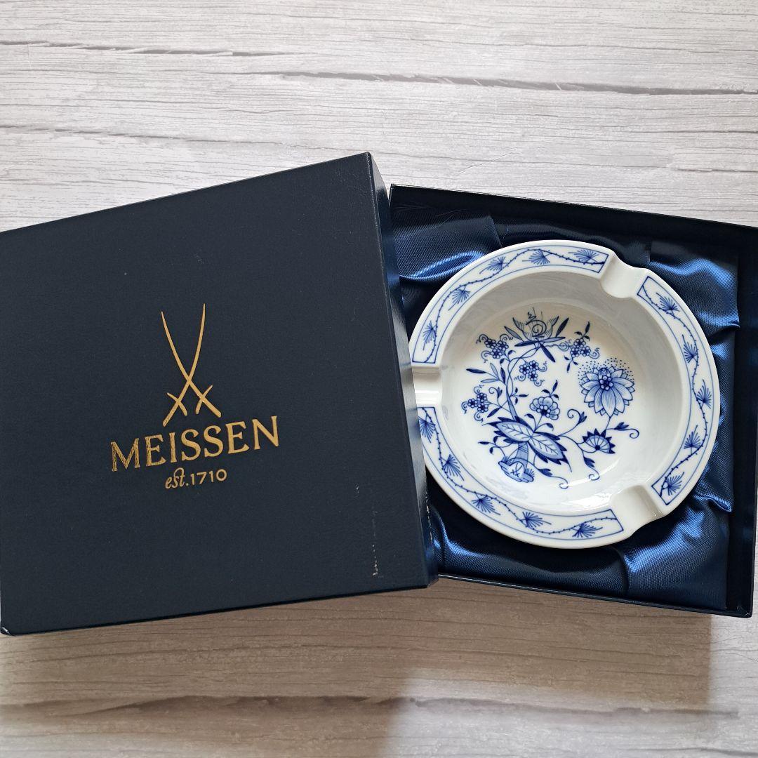 【新品未使用箱付き】MEISSEN 花柄 陶磁器 置き型　灰皿