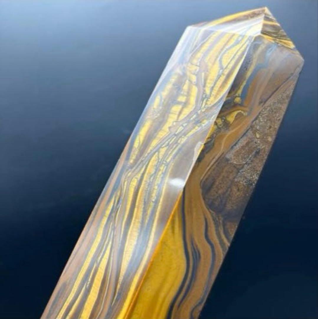 ☆超大型 激レアサイズ☆素敵な色合いと模様☆アイアンタイガーアイ 六角柱 天然石