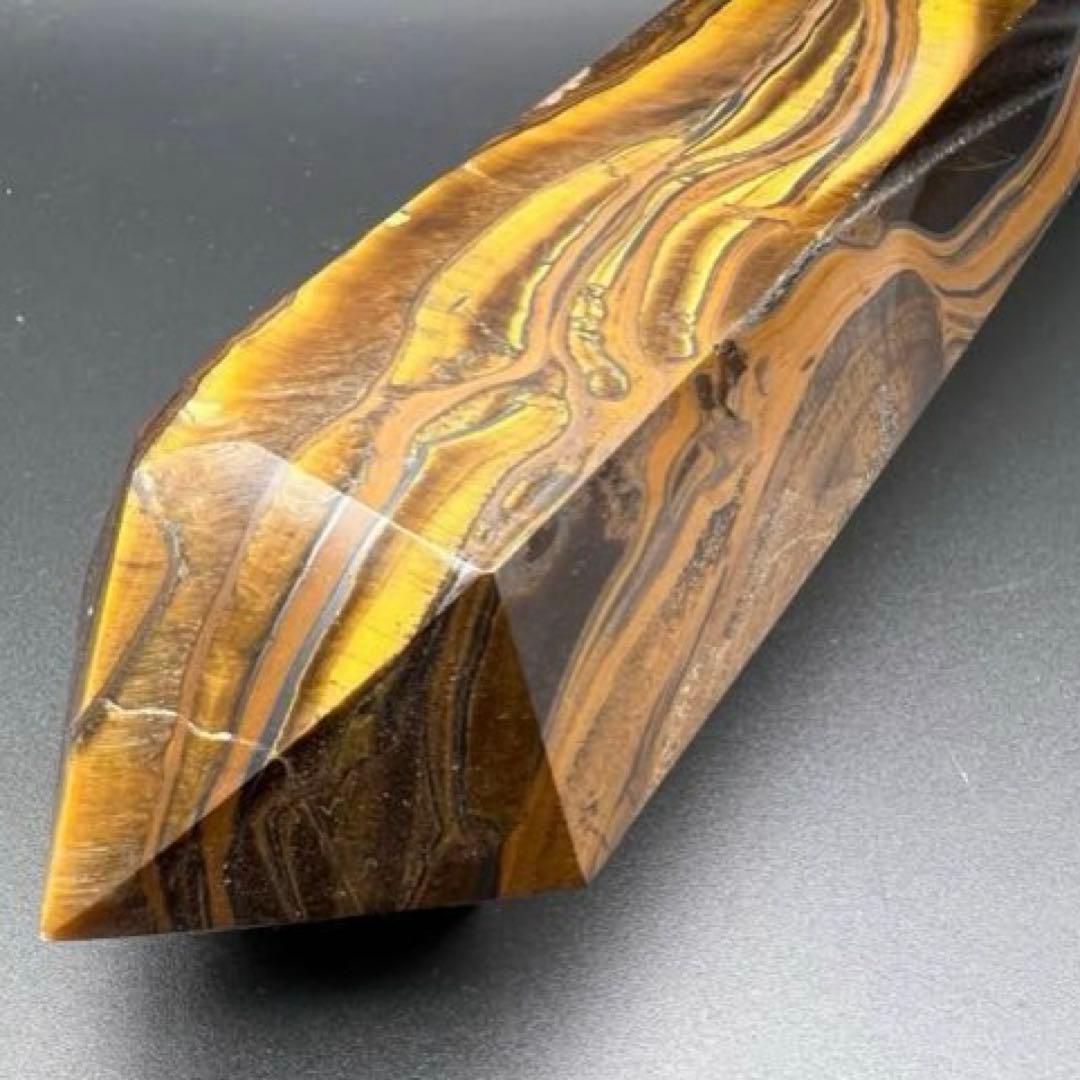 ☆超大型 激レアサイズ☆素敵な色合いと模様☆アイアンタイガーアイ 六角柱 天然石