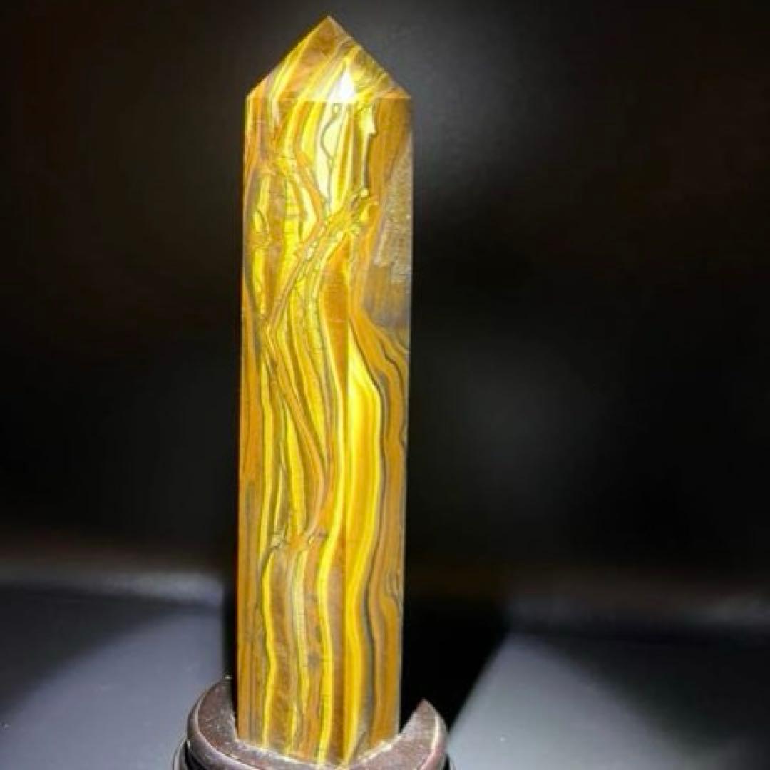 ☆超大型 激レアサイズ☆素敵な色合いと模様☆アイアンタイガーアイ 六角柱 天然石