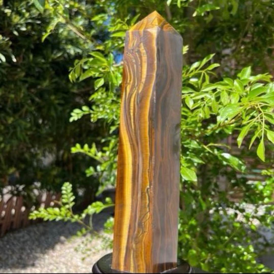 ☆超大型 激レアサイズ☆素敵な色合いと模様☆アイアンタイガーアイ 六角柱 天然石