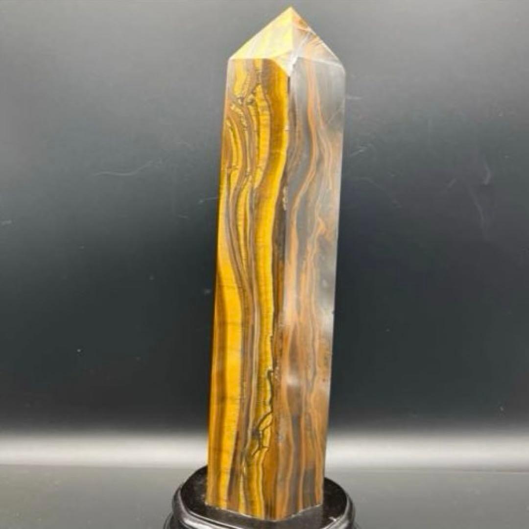 ☆超大型 激レアサイズ☆素敵な色合いと模様☆アイアンタイガーアイ 六角柱 天然石