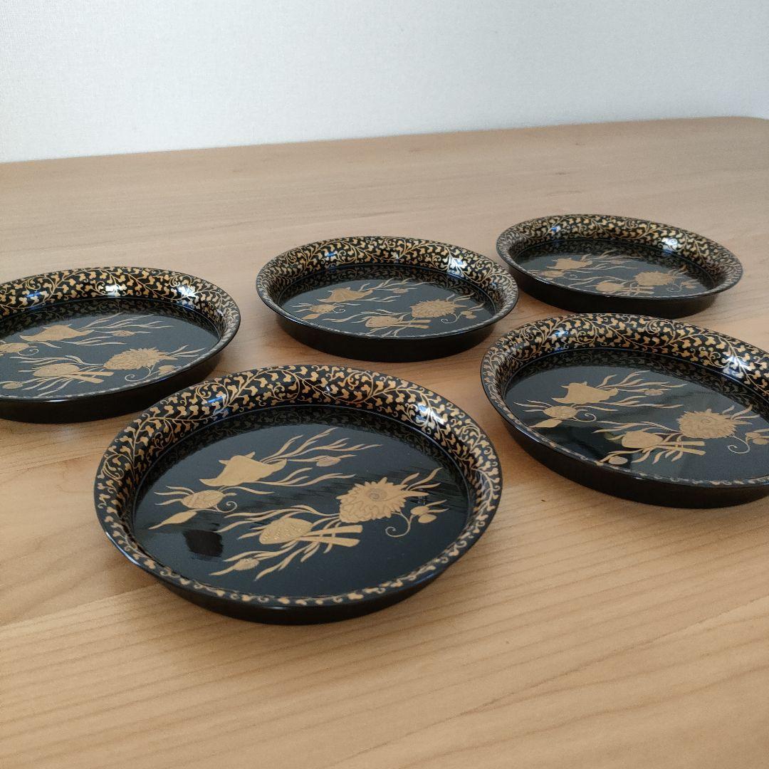 輪島塗 菓子皿 5客セット