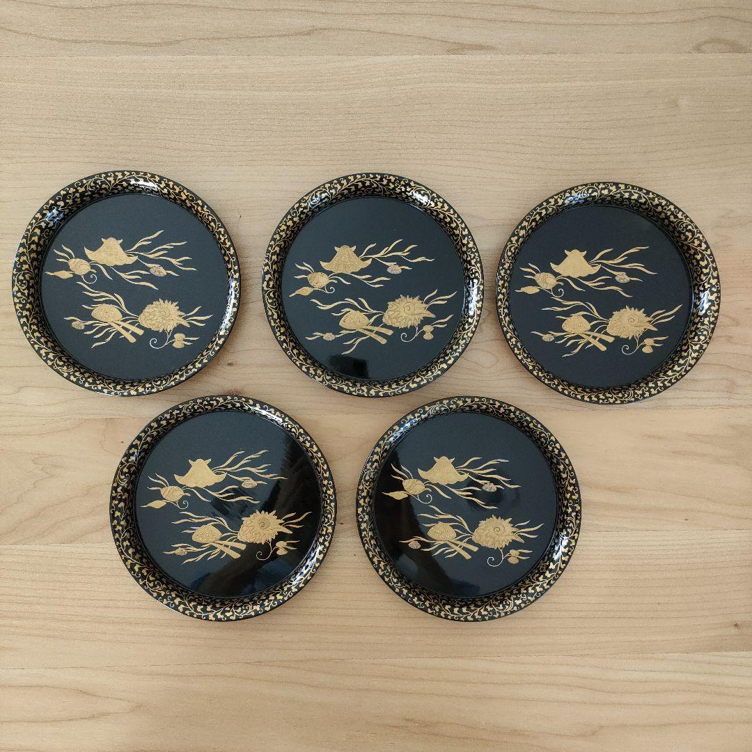 輪島塗 菓子皿 5客セット