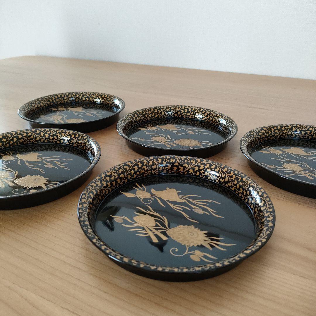 輪島塗 菓子皿 5客セット