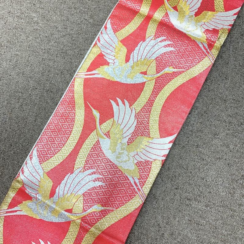 505ag3,小物類□七五三 七歳 女児 着物(未使用)&袋帯&長襦袢 藤 花文