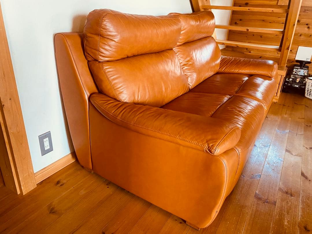 LURAKU 3人掛けソファ ブラウン