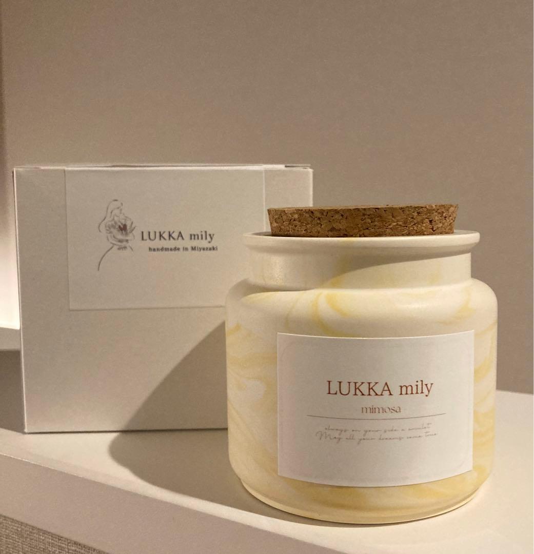 LUKKA mily ルッカミウィ　焚き火キャンドル　ミモザ アロマキャンドル