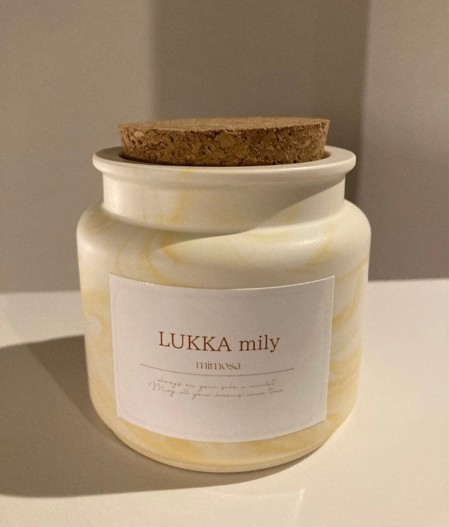 LUKKA mily ルッカミウィ　焚き火キャンドル　ミモザ アロマキャンドル