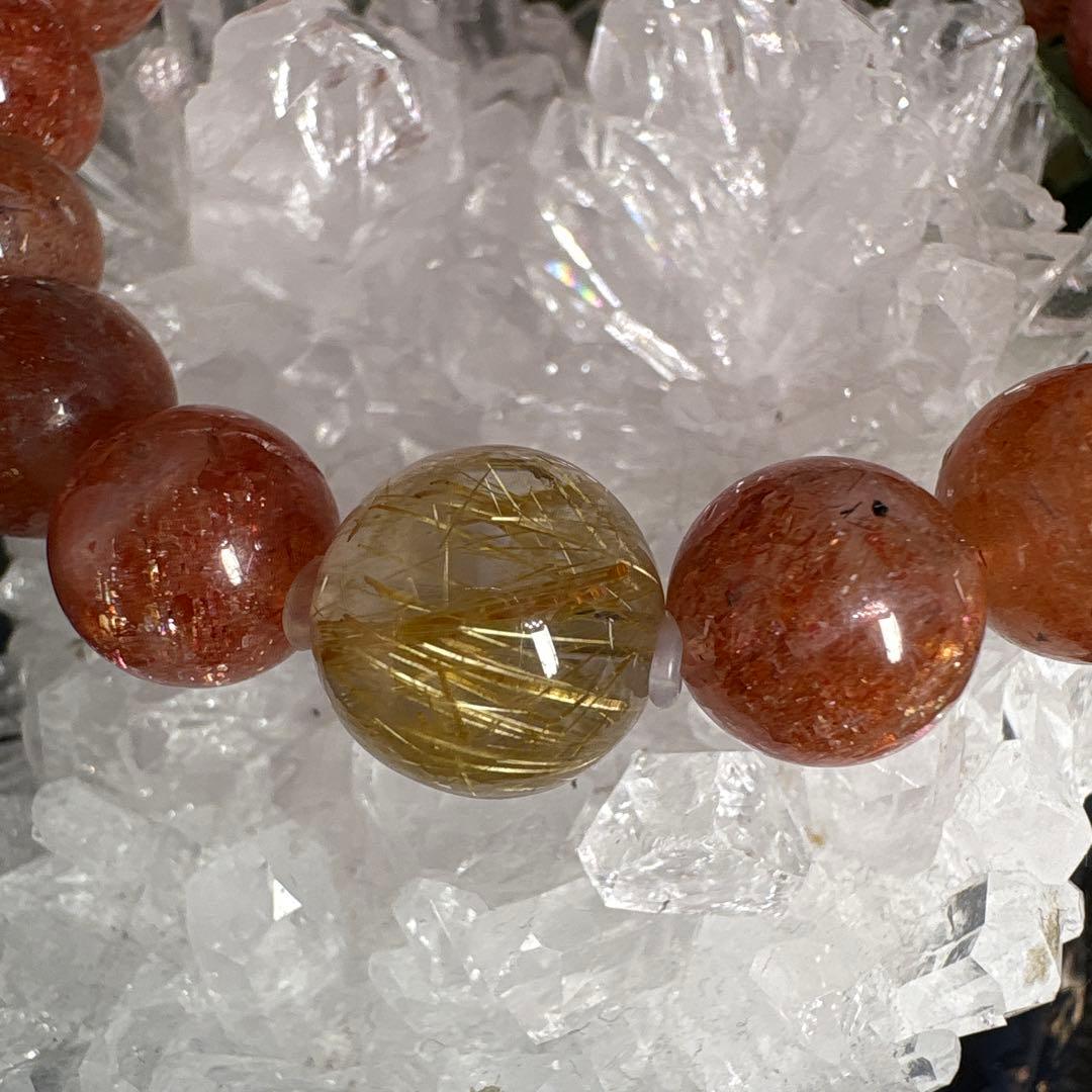 ＊野村早代様お取置き2/1＊ルチルクォーツ　サンストーン　ブレスレット