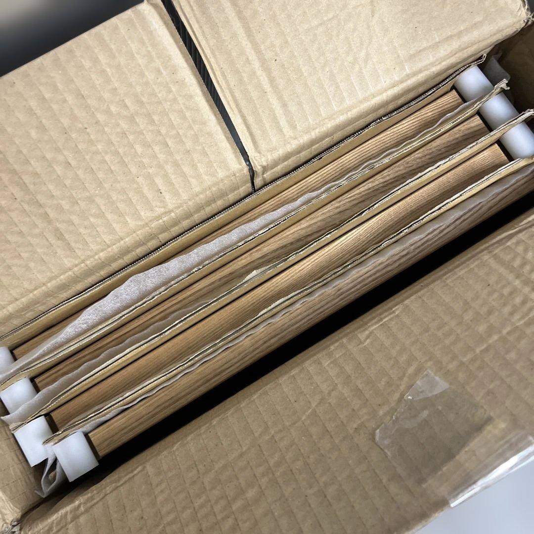 【未使用箱入】 無印良品 ステンレスユニットシェルフ タモ材棚セット・ワイド・中