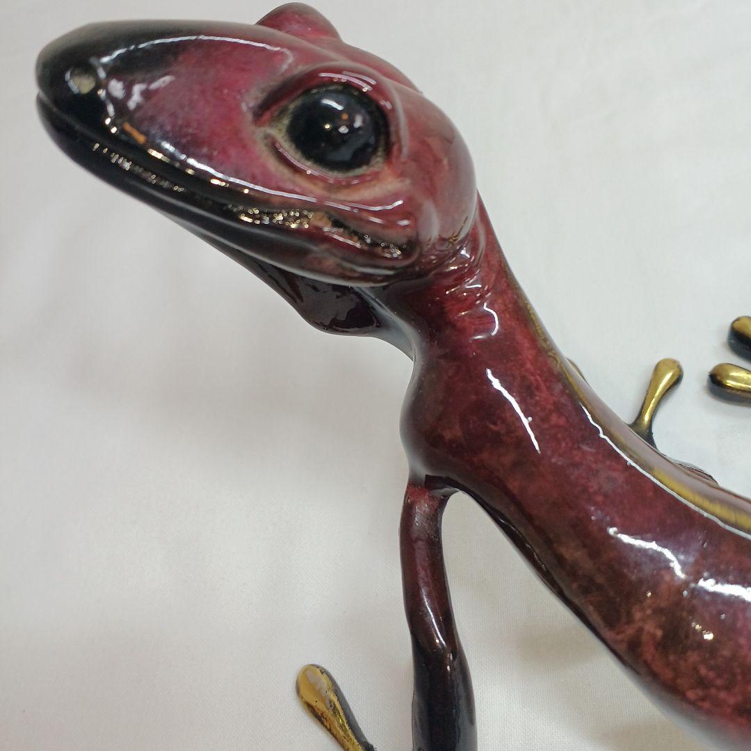 ヤモリ　トカゲ　K. Cantrell作Gecko 　置物　限定作品　合金メタル