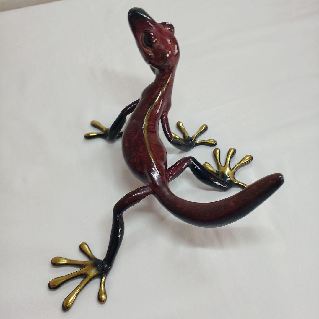 ヤモリ　トカゲ　K. Cantrell作Gecko 　置物　限定作品　合金メタル