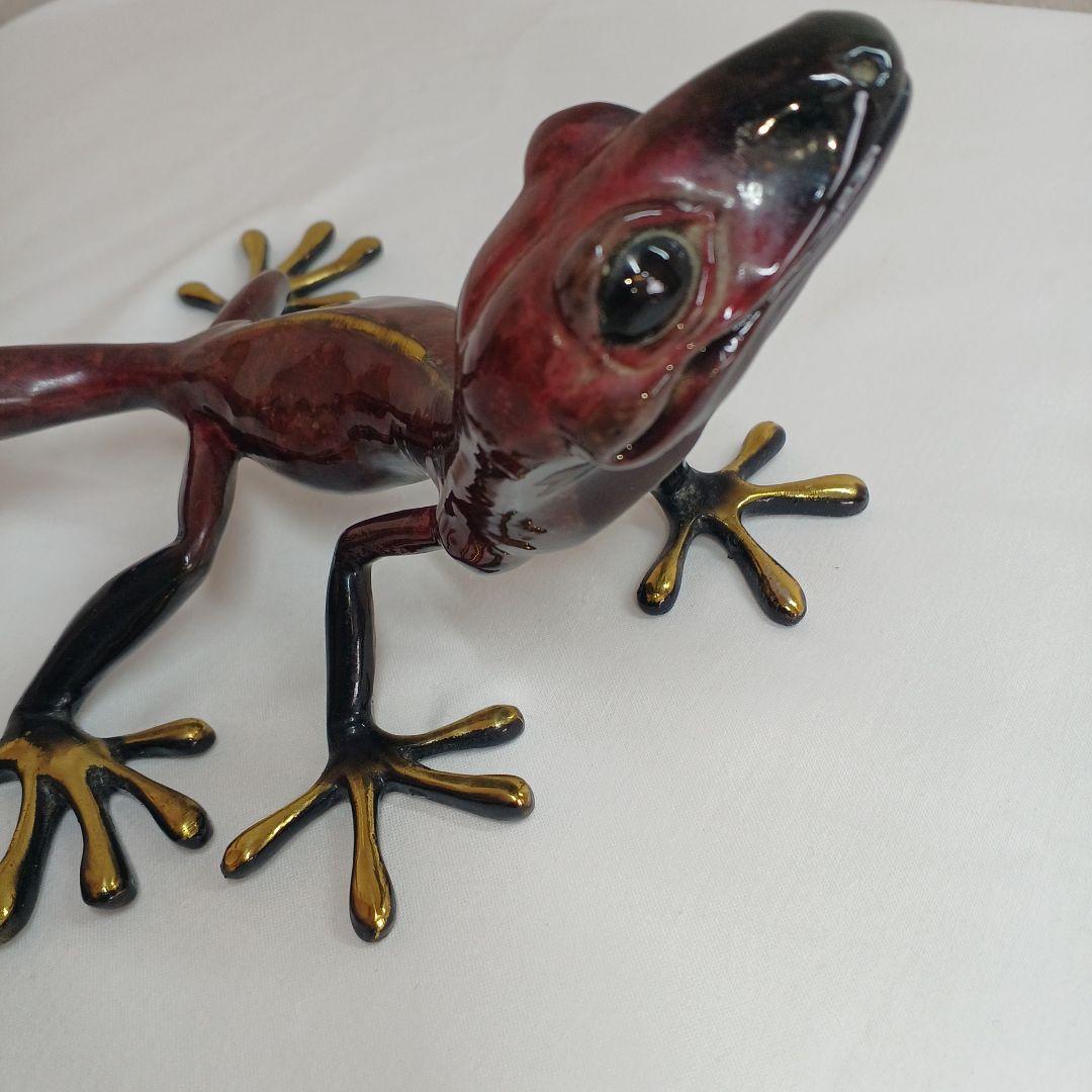 ヤモリ　トカゲ　K. Cantrell作Gecko 　置物　限定作品　合金メタル