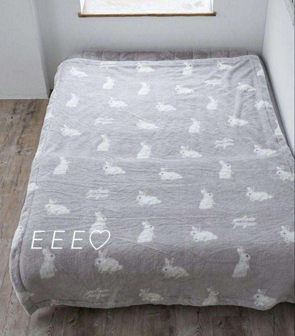 正規品♡新品 ジェラートピケ ラビット柄毛布 ブランケット マルチカバー